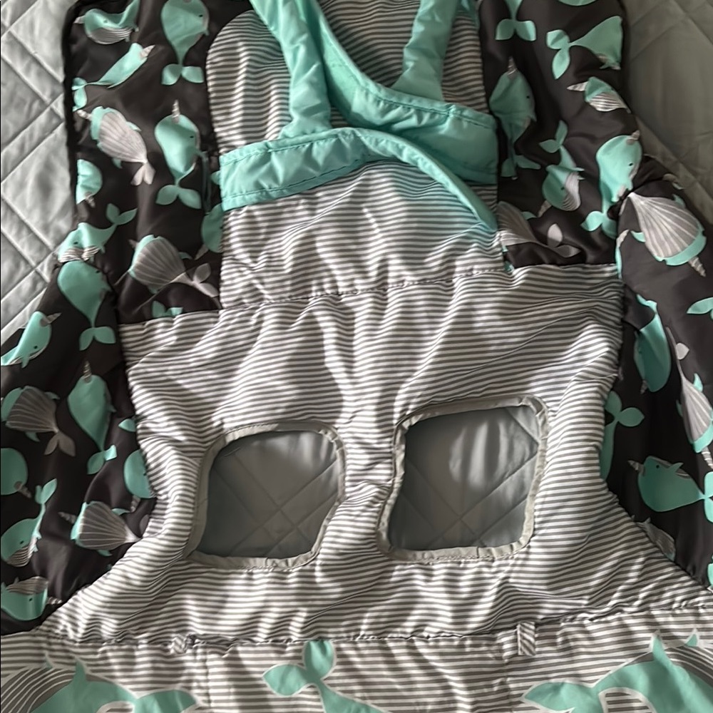 Narwhal Print Baby shopping cart or high chair Cover